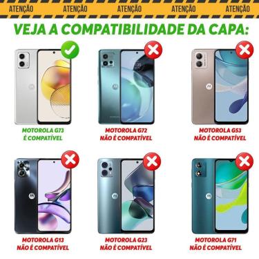 Imagem de Capa Resistente Anti Impacto Moto G73, Preto
