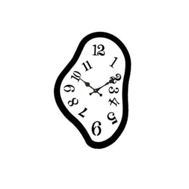 Imagem de WeiLaiKeQi Relógio de parede derretido, relógio de pendurar silencioso, derretido para festa de hotel, berçário de férias, 35 Cm X 27.7 Cm