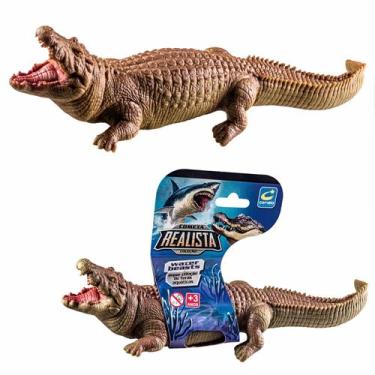 Imagem de Crocodilo Boneco Jacaré Animal De Brinquedo Em Vinil Realista Infantil