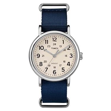 Imagem de Relógio masculino Timex TW2T29200 Weekender, azul/creme
