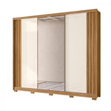 Imagem de Guarda Roupa Casal Arizona com Espelho Freijo com Off White Moval, Fre