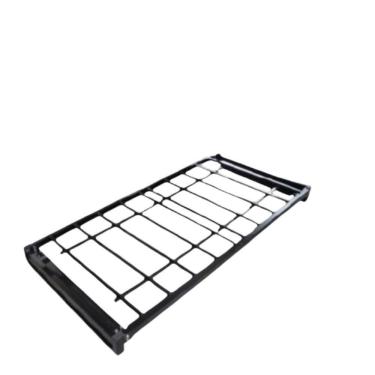 Imagem de Cama Auxiliar Com Rodas Robusta Aço Ferro Metal Tamanho Padrão 78x188 Cor Preto Mobbili As-01