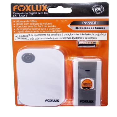 Imagem de Campainha sem Fio FoxLux CAD3 Bivolt
