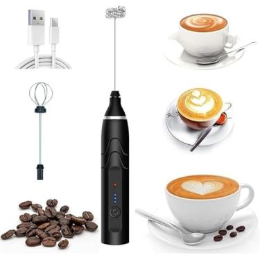 Imagem de Mini Mixer Portátil USB Recarregável – Misturador de Bebidas, Espumador de Leite, Batedor de Café, Ovo e Mel – Potente, Silencioso e Ideal para Cozinha