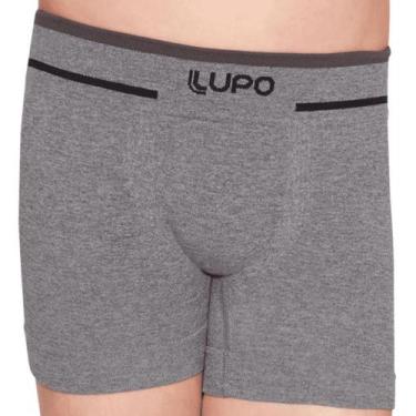 Imagem de Cueca Lupo Boxer Microfibra Sem Costura Infantil 137-010, Cinza mescla
