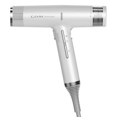 Imagem de Secador de cabelo GA.MA iQ1 Perfetto com motor inteligente sem escovas de 110.000 RPM, tecnologia Oxy Active, filtro de limpeza automática e lavável, inclui difusor e 3 bicos, cinza