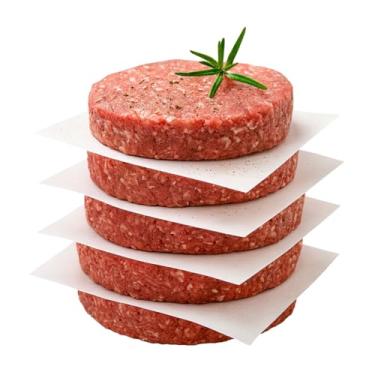 Imagem de Papel Separador de Hambúrguer Parafinado 15×15 cm – 1 kg (cerca de 1000 folhas) – Antiaderente, Ideal para Congelamento, Hamburguerias e Armazenamento