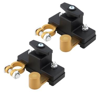 Imagem de OTOTEC 2 interruptores de bateria de 12 V a 24 V e isoladores de latão para carros e caminhões