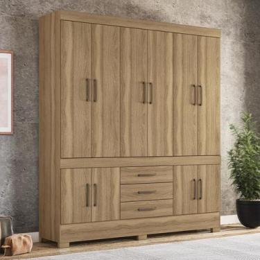 Imagem de Guarda Roupa Casal New Murano 10 Portas + 3 Gavetas-Demóbile - DEMOBIL