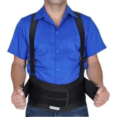 Imagem de Cinto Ergonomico Abdominal Lombar AR-300  Com Suspensórios - Aradesc, 