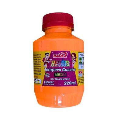 Imagem de Tinta Tempera Guache Neon Potão 220ml Colorido Escolar Infantil Fluore