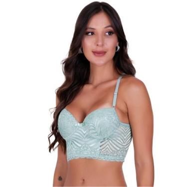 Imagem de Cropped de Renda Sutiã com Bojo -c11 SUTIÃ LUDMILA - Bella da Serra Mo