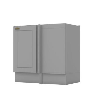 Imagem de Balcão C361 Americana Canto Reto Com 1 Porta Sem Tampo Henn Cinza