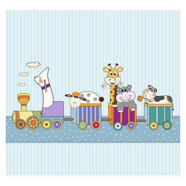 Imagem de Papel de Parede Adesivo Infantil Animais Quarto Menino - 677pcp - Allo