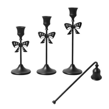 Imagem de IEUDNS 3 peças porta-velas suporte para velas decoração para casa presente castiçal candelabro para mesa peça central festa aniversário fazenda