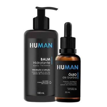 Imagem de Kit Creme Balm Barba Hidratante Facial e Óleo Hidratante Fortalecedor 