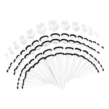 Imagem de sharprepublic Kit de alargadores de orelha cônicos 48 peças 14G-0000G 1,3 mm-12 mm conjunto expansor, não disponível,