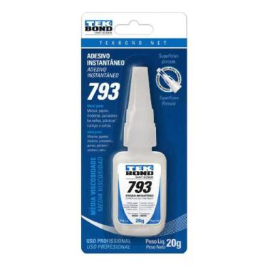 Imagem de Adesivo Cola Instantâneo 20g 793 Média Viscosidade - Tekbond