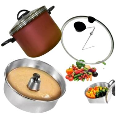 Imagem de Caçarola Pudinzeira/vaporeira/pipoqueira Panela Cuscuzeira e de Pudim