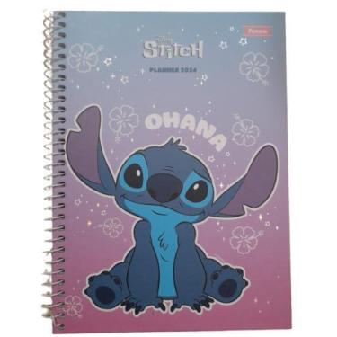 Imagem de Planner Foroni 2024 Disney Stitch 80 Folhas 177x240mm Médio Espiral Br