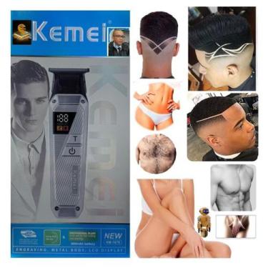 Imagem de Maquina Cortar Cabelop Acabamento Kemei KM1679 Parador de Pelos