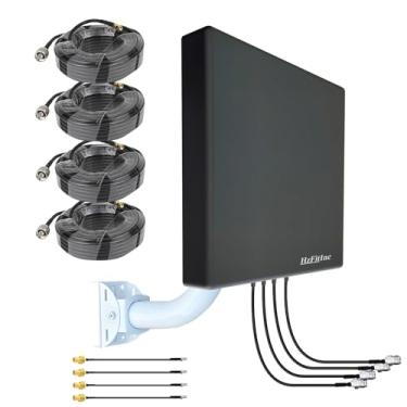Imagem de Kit de antena de painel externo 5G 4G LTE 4x4 MIMO | Antena externa de alto ganho para roteadores celulares Modems Hotspots Gateways para Internet doméstica T-Mobile, Verizon, AT&T (kit com cabo SMA e