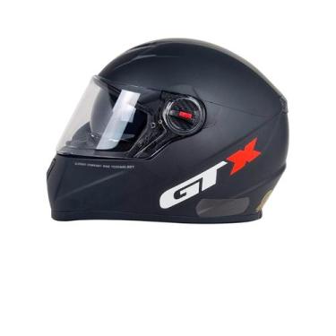 Imagem de Capacete de Moto Fechado GTX Comfort Preto Fosco Tamanho 56 com Viseir