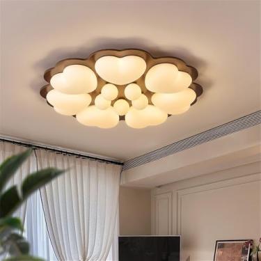 Imagem de Nórdico Moderno Quarto Lâmpada De Teto LED Moda Simplicidade Arte Sala De Estar Estudo De Restaurante Quarto Infantil Corredor Varanda Luz (3869 D80CM)