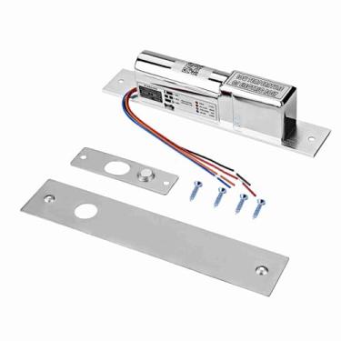 Imagem de Grcfumo Trava de mortise elétrica, trava de controle magnético de 10V a 18V, trava de mortise de metal para portas com sinal magnético (218B fourth line)