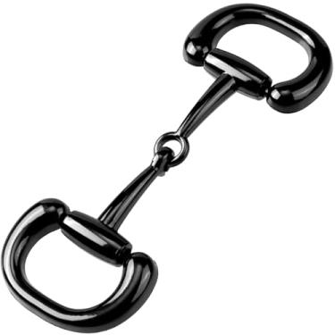 Imagem de Joez Wonderful Fivela de lenço de seda Horsebit, anéis de cachecol de metal, fecho de cavalo, anel de cachecóis simples para mulheres (preto)