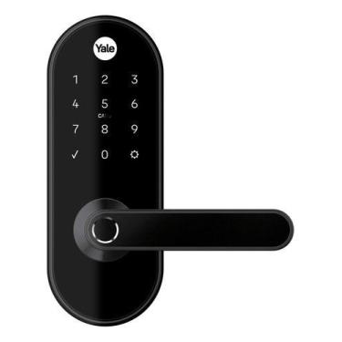 Imagem de Fechadura Eletrônica Ymc 420w Ziggbe Integrado Preto Fosco - Yale