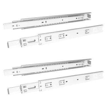 Imagem de Corrediças Telescópicas 30cm 30kg - Aço Zincado  2 Pares 