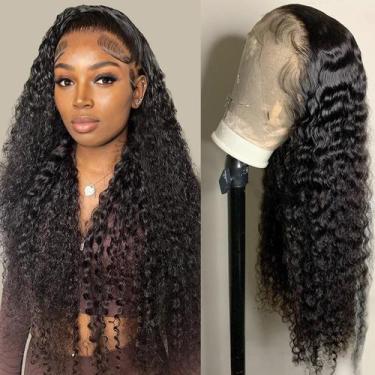 Imagem de Perucas frontais de renda Tipiuli Deep Wave 100% cabelo humano 26"