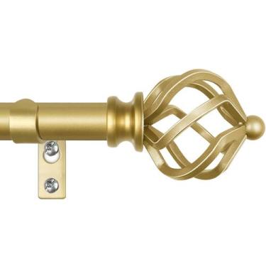 Imagem de Varão de cortina KAMANINA Gold ajustável de 81 a 218 cm com acabamento