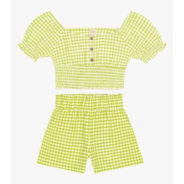 Imagem de Conjunto Menina Blusa com Shorts Trick Nick Verde, 10, Verde