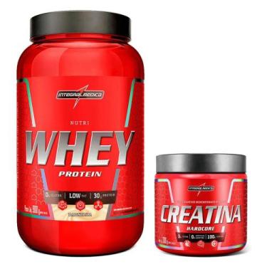 Imagem de Kit Creatina Hardcore 300g Hipercalórico Nutriwhey Super Mass Gainer 9