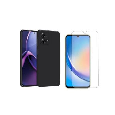 Imagem de Capa Veludo + Película Hidrogel Compatível Para Moto G24