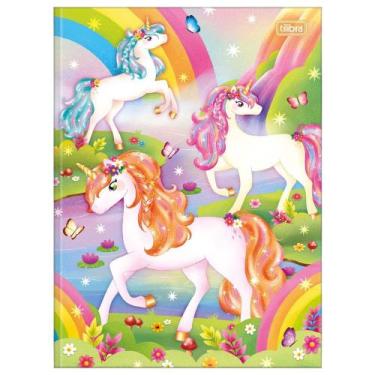 Imagem de Caderno Brochura Universitário Capa Dura Blink Unicórnios 48 Folhas - 