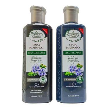 Imagem de Kit Shampoo + Condicionador Flores e Vegetais Cinza Platinado 310ml