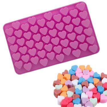 Imagem de Molde de Silicone Coração 55 Cavidade Goma Doce Bala Forma de Silicone Corações Velas Resina