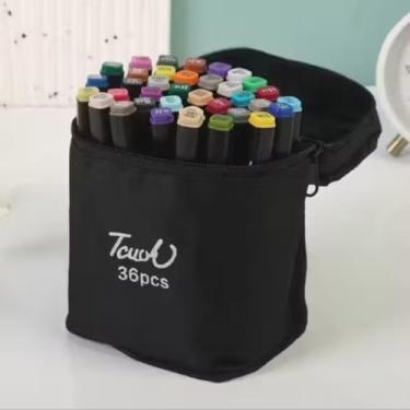 Imagem de Touch 36 Canetinhas Hidrográficas Coloridas, Estojo com 36 Cores, Kit de Marcadores para Desenho e Arte