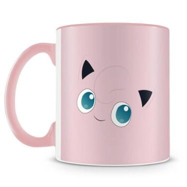 Imagem de Caneca de Porcelana Pokémon Jigglypuff com Alça Rosa - Mod.1 - Amo Can