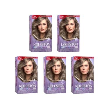 Imagem de Coloraçao Koleston 718 Louro Medio Perola - Kit C/5Un
