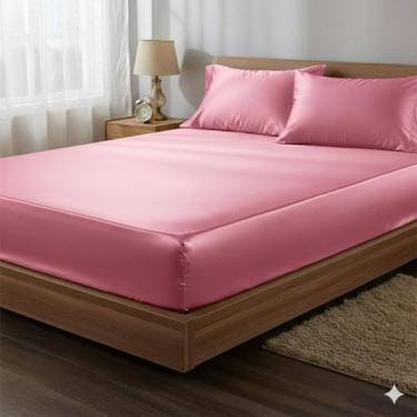 Imagem de Jogo De Cama Queen 03 Peças Cetim Charmousse Brilho - CASA SU ENXOVAIS