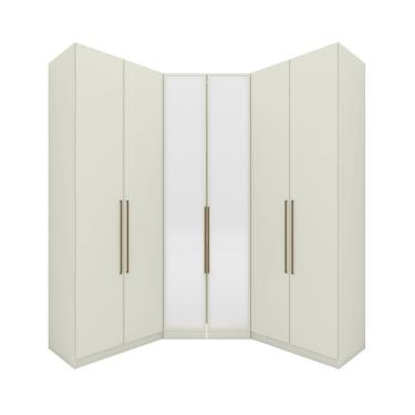 Imagem de Guarda Roupa Modulado Canto Closet 6 Portas 3 Gavetas Areia