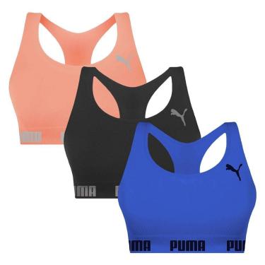 Imagem de Kit 3 Tops Puma Nadador Sem Costura Feminino