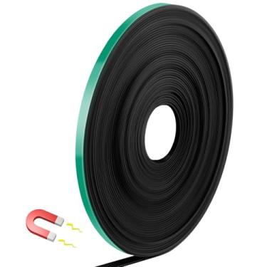 Imagem de AmazingSpark Tiras finas de rolo de fita magnética, 1/10.2 cm x 80 cm, divisórias magnéticas, quadro branco, linha de marcação de fita decorativa gráfica para sala de aula, acessórios de arte de