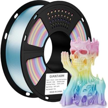 Imagem de GIANTARM Filamento de seda PLA para impressora 3D, filamento de mudança de cor PLA gradiente de 1,75 mm com embalagem a vácuo, carretel de 1 kg, precisão dimensional +/- 0,02 mm