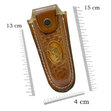 Imagem de Bainha Canivete Grande Peixe Atrevidu's Country, Caramelo