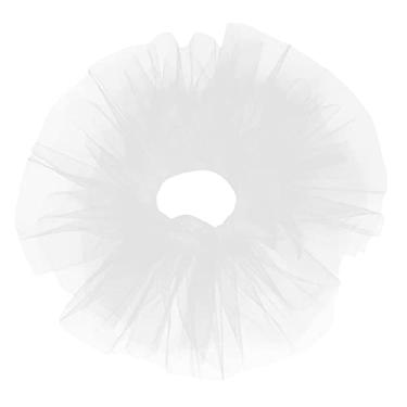 Imagem de Yiju Meia camisa falsa de malha gola de tule Elizabetano, branca